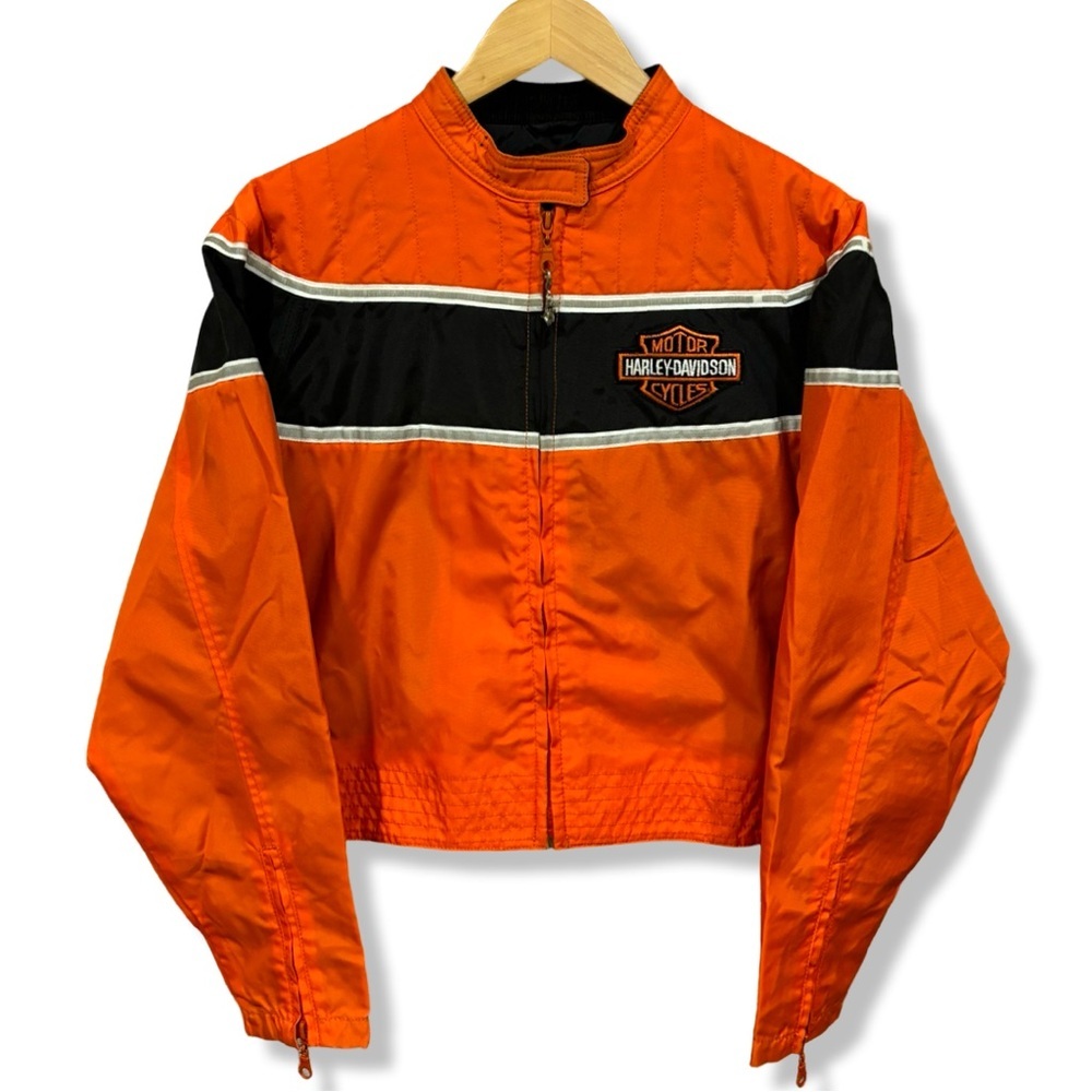 Vintage Biker Jacket With Harley-Davidson Patches